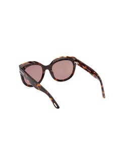 TOM FORD Women's Cat Eye Shape Acetate Sunglasses FT111452E54 Lens Size: 54 Millimeter - Dark Havana  - Image 5