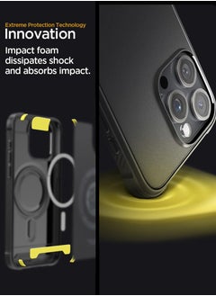 Spigen غطاء حماية Rugged Armor MagFit لهاتف iPhone 15 Pro Max مع MagSafe وتركيبات من ألياف الكربون - أسود مطفي  - Image 4