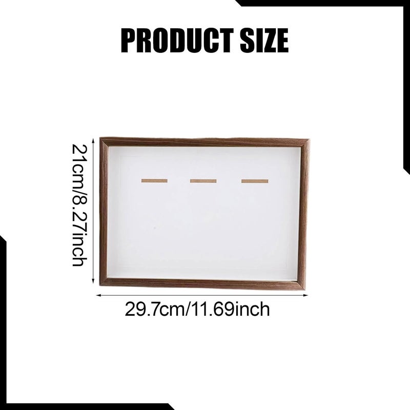 Storage Box, Versatile Photo Display Case for Football, Sports Medals, Triathlons, Wood, A4 - Image 4