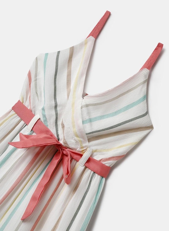 Nautinati Multicolour Strpied Jumpsuit for Girls(NN313-433CW2-6Y_6Y_Multicolor) - Image 3