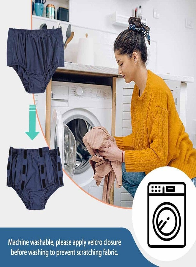 Lmaray 3 Pack Cotton Post Surgery Underwear for Women, Disabled Adaptive, Tear Away Briefs, Reusable Incontinence Underpants - Image 5
