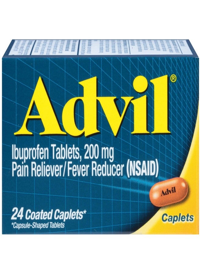 Advil Pain Reliever and Fever Reducer, Ibuprofen 200mg for Pain Relief - 24 Coated Tablets