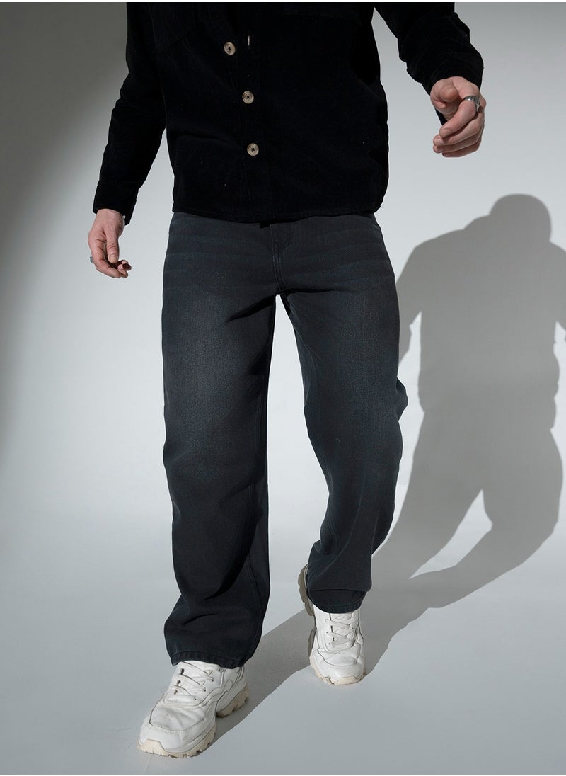 Hubberholme Relaxed Fit Mid-Rise Low Distress Jeans for Men  - Image 3