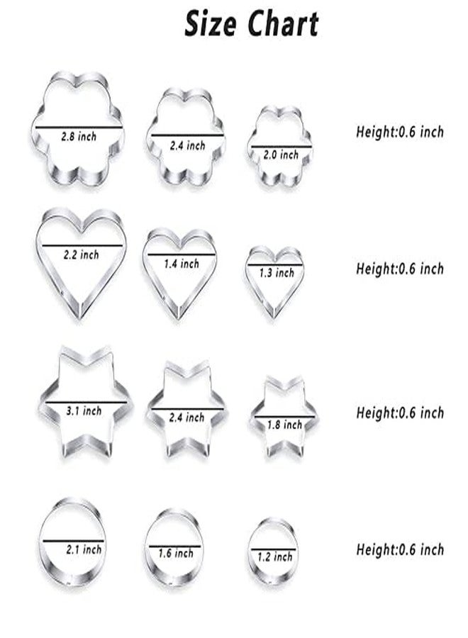 softi Look Out 12 Pieces Cookie Cutter Set | 4 Different Shapes, 3 Sizes, Stainless Steel - Image 5