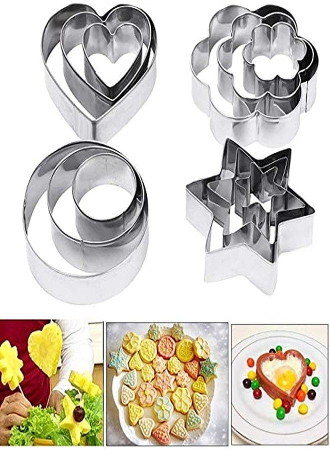 softi Look Out 12 Pieces Cookie Cutter Set | 4 Different Shapes, 3 Sizes, Stainless Steel - Image 2