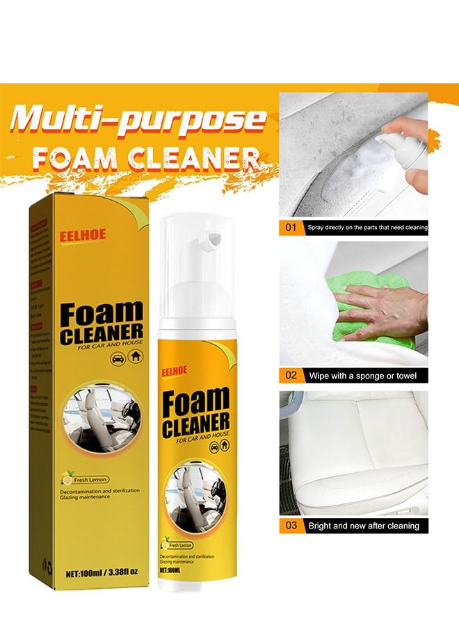 EELHOE Foam Cleaner, Spray Foam Cleaner, Car Seat Upholstery Strong Stain Remover, Foam Cleaner, Interior Lemony Foam Cleaner, Strong Cleaner Cleaner Spray for Car, Interior, Kitchen - Image 4