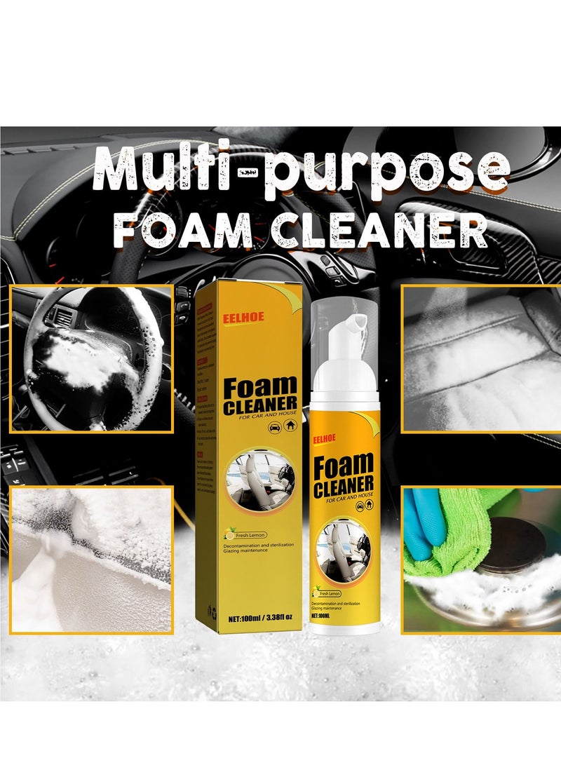 EELHOE Foam Cleaner, Spray Foam Cleaner, Car Seat Upholstery Strong Stain Remover, Foam Cleaner, Interior Lemony Foam Cleaner, Strong Cleaner Cleaner Spray for Car, Interior, Kitchen - Image 2