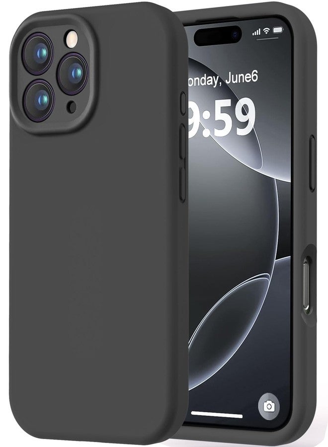 LOVE 3000 جراب LOVE 3000 مصمم خصيصًا لهاتف iPhone 16 Pro Max، مصنوع من السيليكون الفاخر مع بطانة ناعمة من الألياف الدقيقة المقاومة للخدش، جراب حماية مقاوم للصدمات مناسب للرجال والنساء والفتيات، مقاس 6.9 بوصة، أسود - Image 1