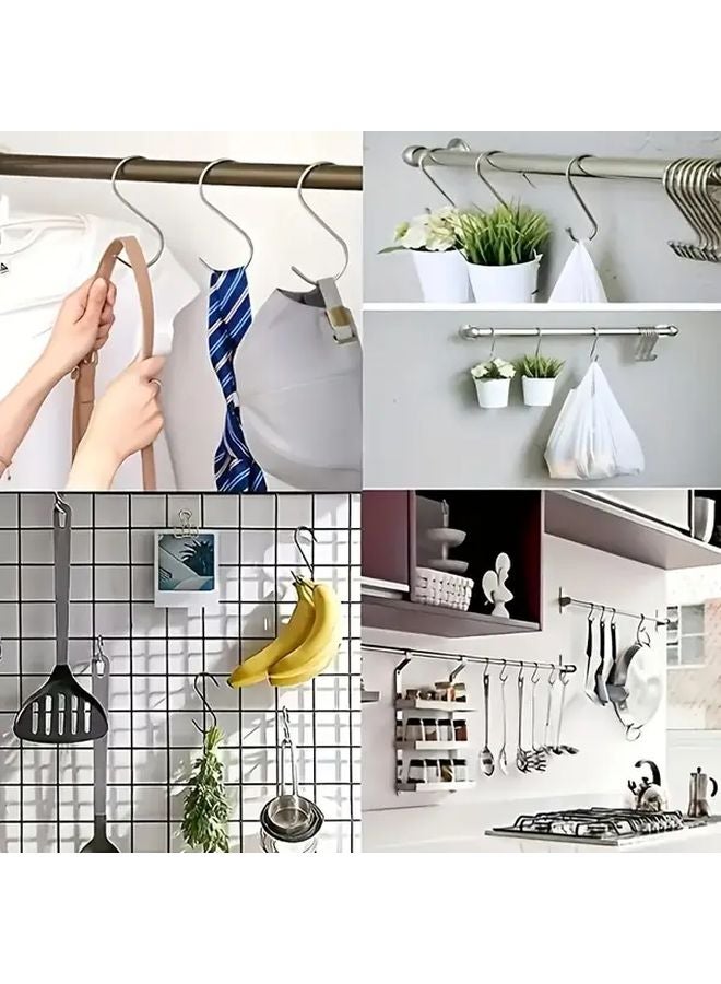 10pcs 7cm Stainless Steel S Hooks For Kitchen Pots Pans Bathroom Home Hanging - Image 5