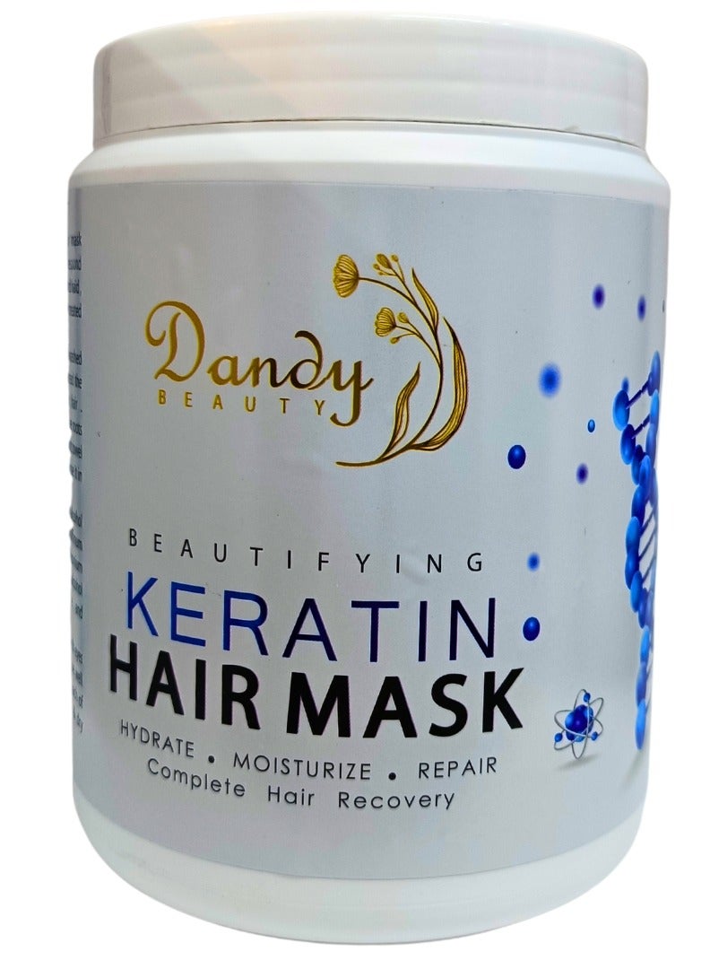Dandy Beauty Hair Mask KERATIN 1000g Deep Conditioning and Repair Treatment for Smooth, Hydrated Hair, Complete hair recovery - Image 1