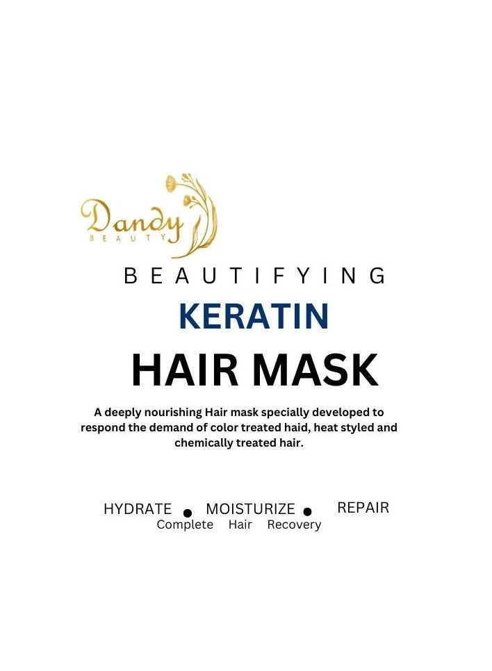 Dandy Beauty Hair Mask KERATIN 1000g Deep Conditioning and Repair Treatment for Smooth, Hydrated Hair, Complete hair recovery - Image 2