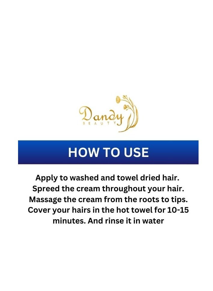 Dandy Beauty Hair Mask KERATIN 1000g Deep Conditioning and Repair Treatment for Smooth, Hydrated Hair, Complete hair recovery - Image 3