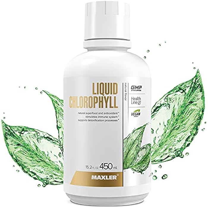 Maxler Liquid Chlorophyll Natural Flavor - Internal Deodorant for Body Odor & Bad Breath Supplement - Vegan Liquid Chlorophyll - 132 mg of Chlorophyllin per 1 Serving (15 Servings) - 15.2 fl oz - Image 1