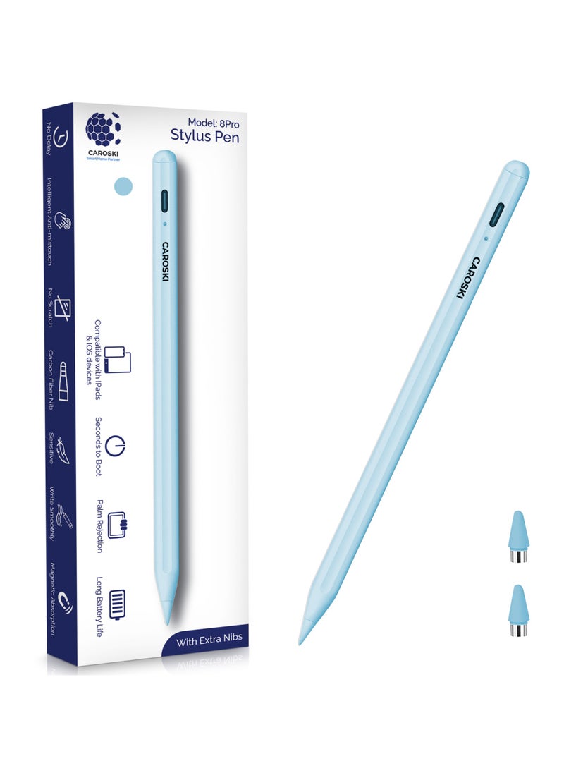 CAROSKI - Stylus Pen for iPad - Apple Pencil with Palm Rejection Tilt Sensitive and Fast Charger - Magnetic Attachment Long Battery Life - Compatible with iPad Screen 2018 and above - Image 1