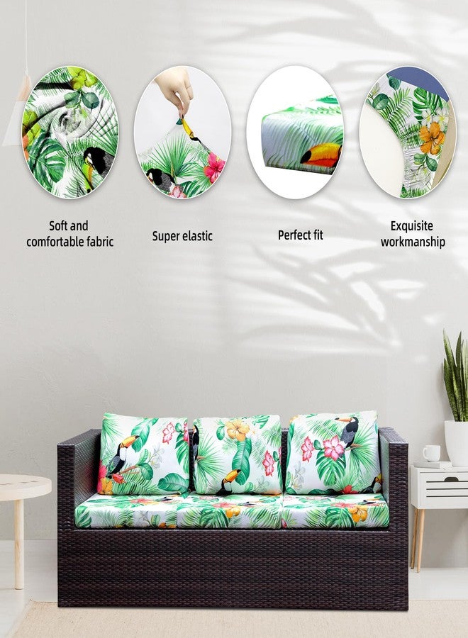 BIETYONE Patio Cushion Covers Outdoor Patio Cushion Covers,Super Elastic Outdoor Cushion Covers Replacement, Suitable for Outdoor Sofa Covers Patio Couch Cover Replacement (8Pcs,Pelican, Cover Only) - Image 3
