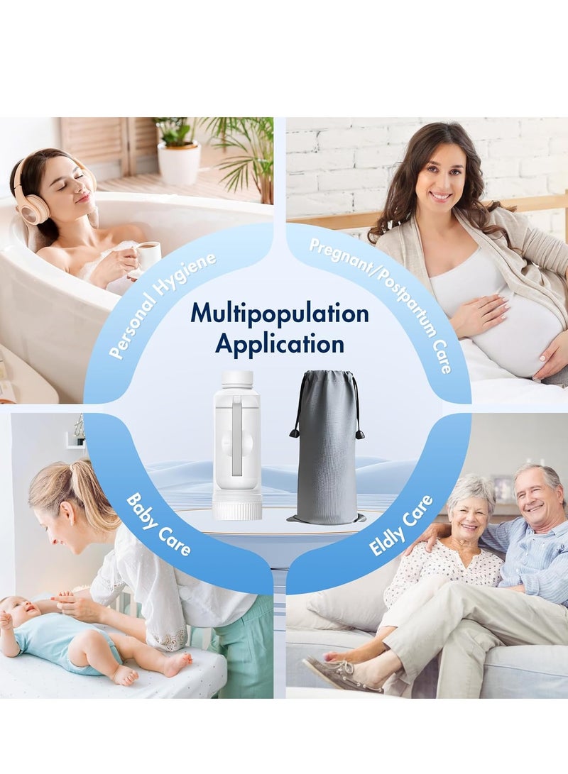 Electric Portable Bidet for Travel: 200mL Battery Rechargeable Backpacking Bidet Bottle - Bidet Sprayer High Pressure for Women Men from Al ghafa