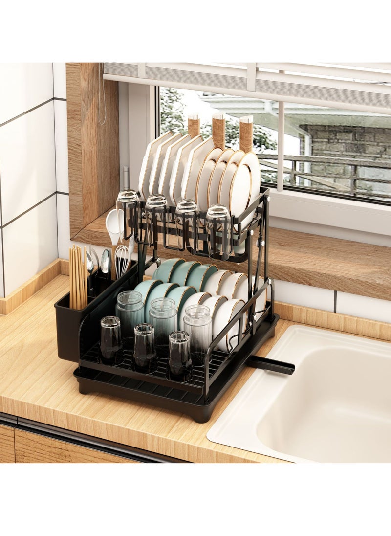 2 Tier Dish Drying Stand With Drainer