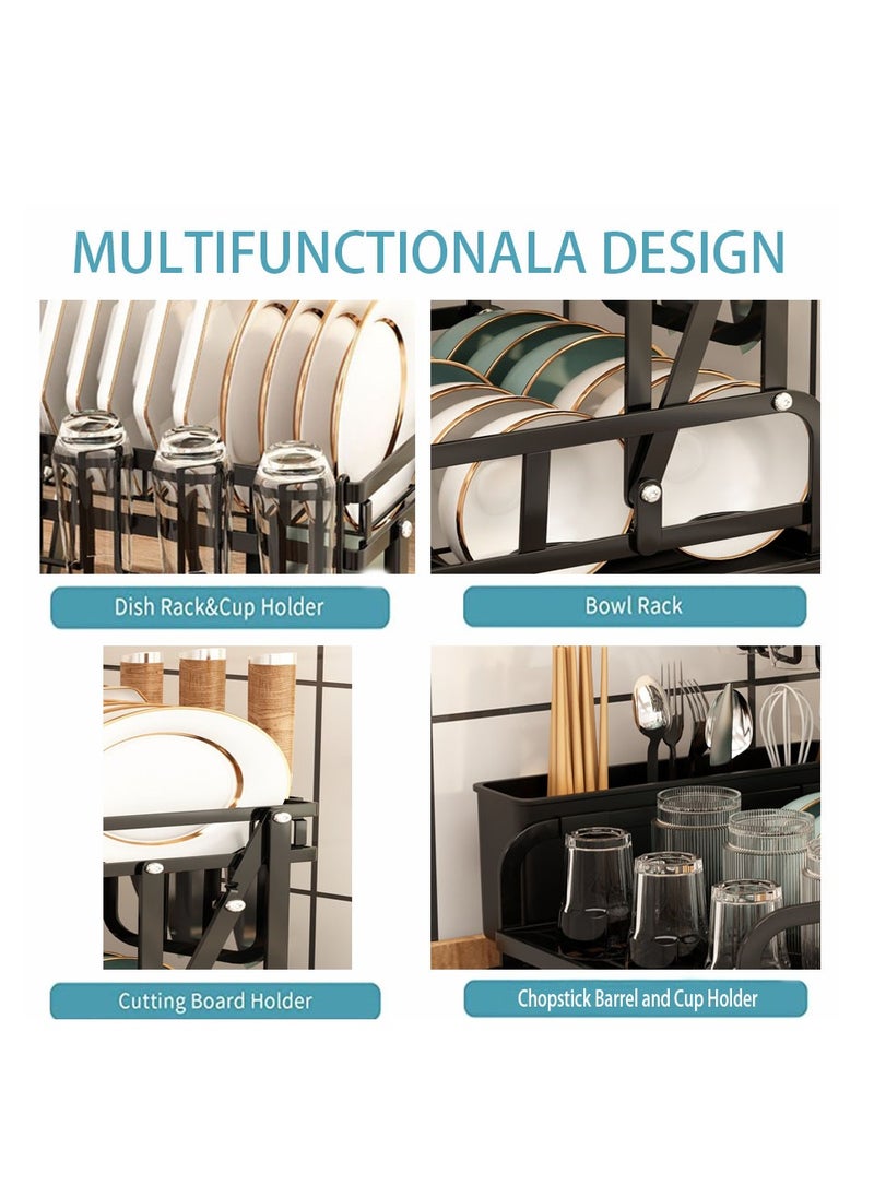 2 Tier Dish Drying Stand With Drainer