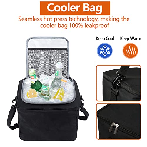 AOPHY Car Trunk Organizer with Insulated Leakproof Cooler Bag, 4 in 1 Waterproof Portable Car Storage Organizer with Collapsible Cover, 3 Large Compartments, Trunk Organizer for Car, SUV, Truck - Image 2