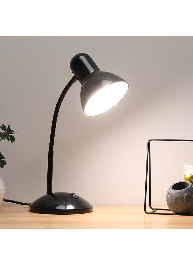 Table Lamp LED metal iron bedroom children student special eye protection desk office gift simple folding table lamp Black