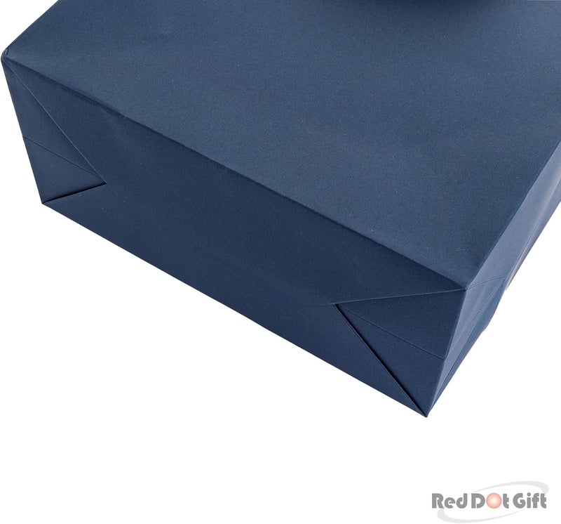 Red Dot Gift® 10-Pack (H31x26x12) cm Blue Color Plain Specialty Paper Bags, Shopping Paper Bags 230gsm Thickness Paper Bags with Gold Ribbon Handle. - Image 4