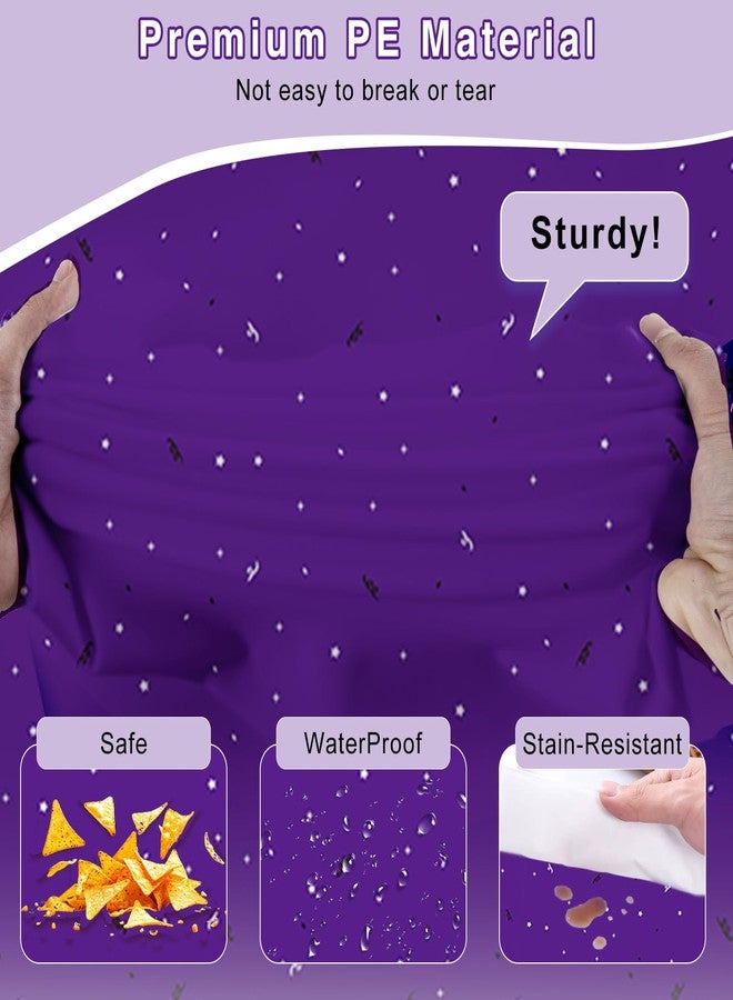 Tbsone Graduation Tablecloth 2026, 3 Pack Disposable Plastic Table Covers 54" x 108", Congrats Grad Party Supplies for College & High School Graduation (Purple) - Image 3