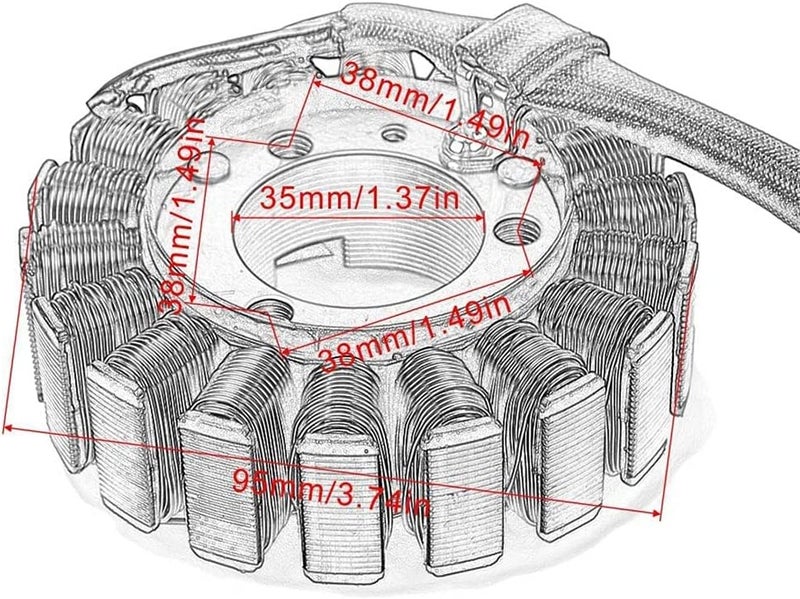 DEMULAX Motorcycle Generator Stator Coil - Image 2