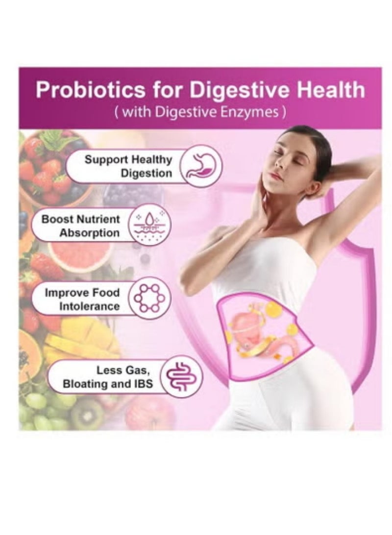 Probiotic Live Women’s Probiotic, 90 Caps 100 Billion CFU 31 Strains, with Organic Prebiotics Cranberry, Digestive Immune, Shelf Stable, Delayed Release, No Soy Gluten Dairy - Image 2