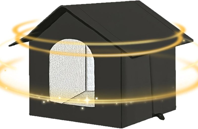 سرير القطط - منزل دافئ ومقاوم للماء للحيوانات الأليفة، عش القطط | لتهدئة القطط الصغيرة والكلاب الصغيرة أثناء النوم، للحيوانات أثناء السفر أو في الهواء الطلق - Image 1