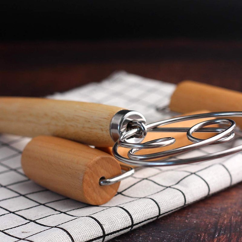 TrueColor Danish Dough Whisk Stainless Steel Dutch Style Hand Bread Mixer Dough Whisk Baking Tool For Pastry or Pizza Style 2 - Image 4