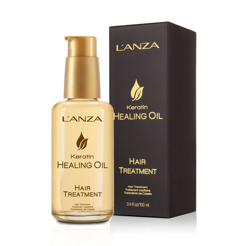 LANZA Keratin Healing Hair Oil Treatment Keratin Hair Treatment Hair Oil For Damaged Hair Revives Nourishes Sulfate Free Healing Oil for Hair with Phyto IV Complex Cruelty Free Hair Care