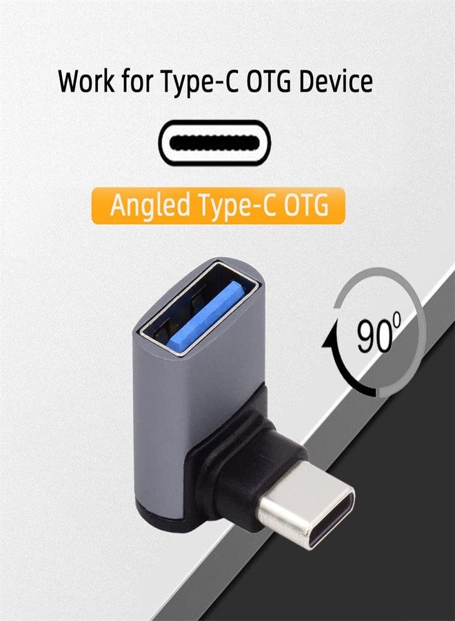 cablecc Up Down Angled USB-C Type-C to USB 3.0 Female OTG Adapter 90 Degree for Laptop Tablet Phone - Image 4