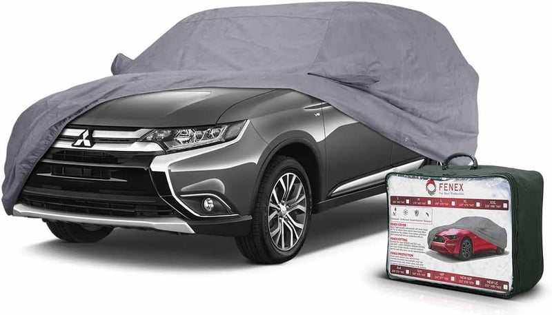 fenex Car Cover [SUV] – All-Weather Protection | Waterproof, UV-Resistant, Dustproof, Breathable | Indoor/Outdoor Use | Door Zipper & Mirror Pockets | Fits SUV cars (495 × 190 × 177 cm) - Image 1