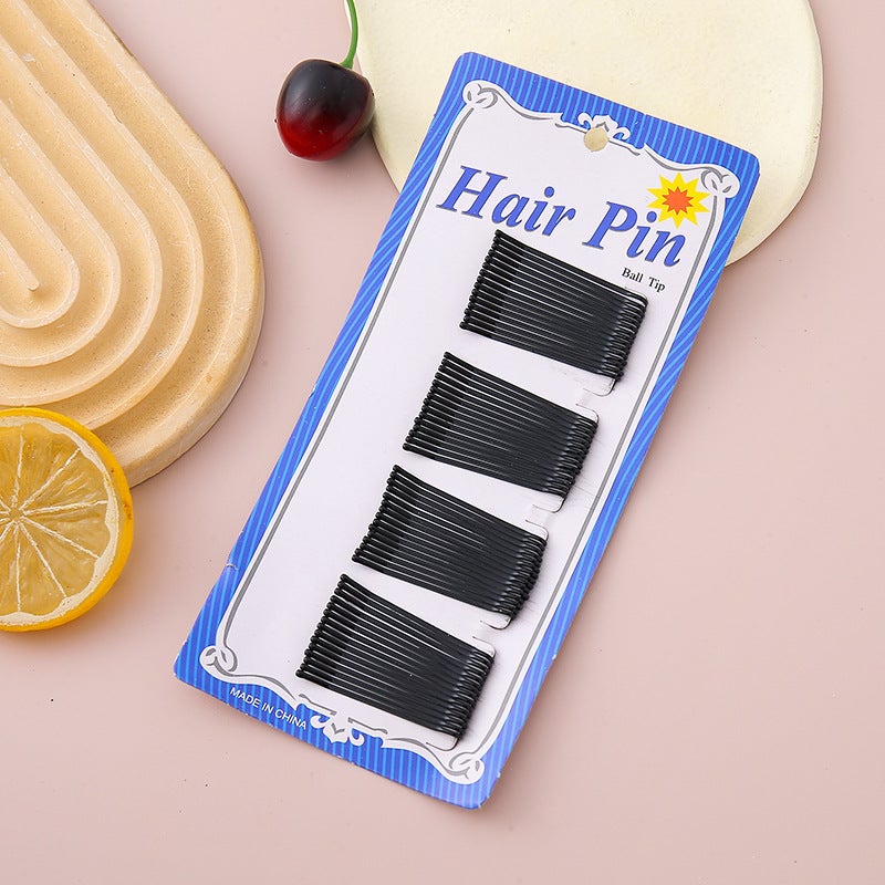 Generic Korean Style Versatile Black Hair Clips Small Fine Metal Hair Pins Steel Wire Edge Clips Wholesale Womens Hair Accessories Small tablet (pack of 60 pieces) 