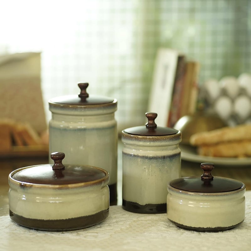 Courtyard Hand Cast Ceramic Mango Wood Corjuem Serving Casserole LargeGreen500 G - Image 2