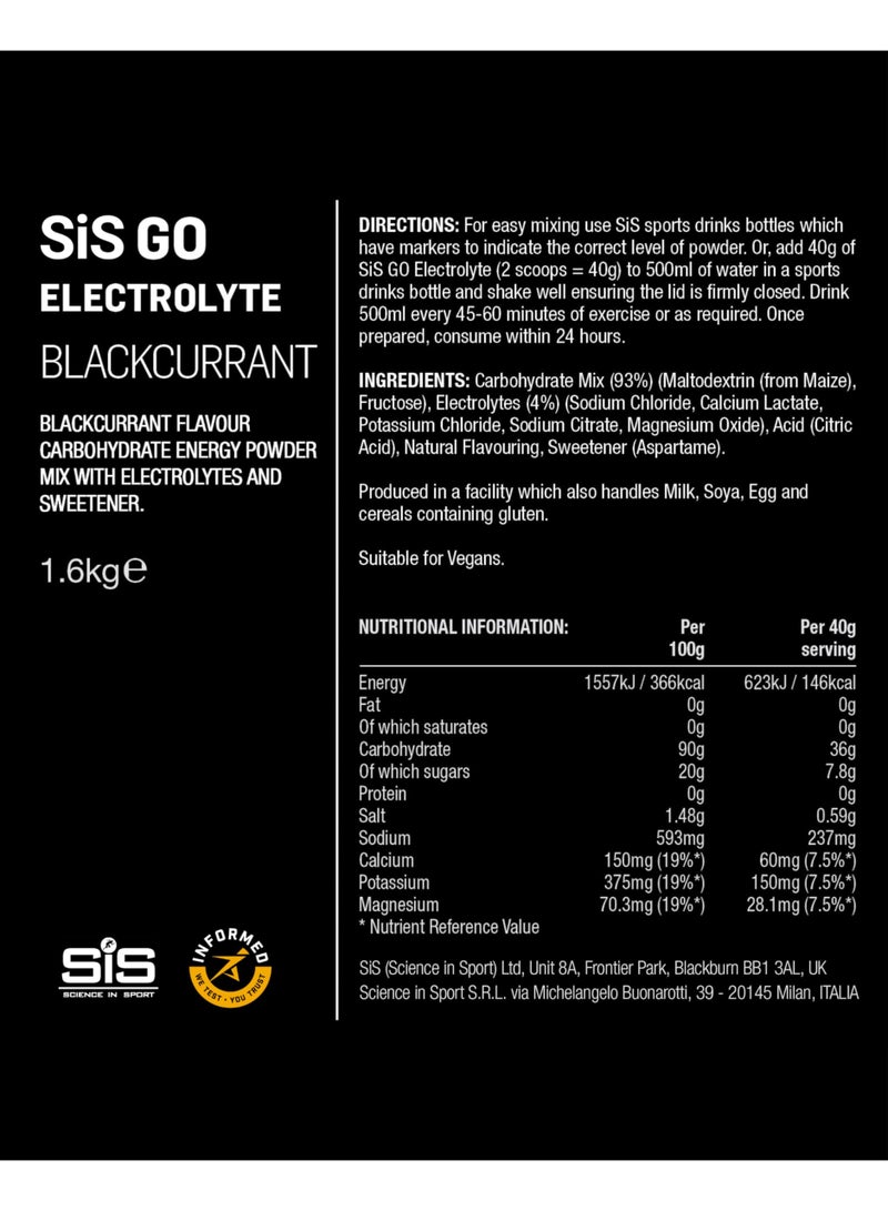 Science in Sport GO Electrolyte 36g of carbohydrate per serving to support improved physical performance* 1.6kg - Image 5