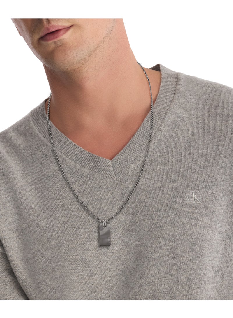 CALVIN KLEIN JEWELRY CK METALLIC WAVES MENS PENDANT NECKLACE - 35100032 - Image 2