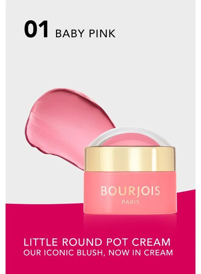 Bourjois Paris Little Round Pot Cream Blush - 02 - Antique Pink, 8.5g