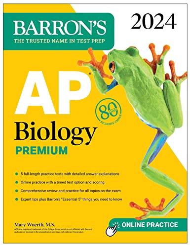 Ap Biology Premium 2024 5 Practice Tests Comprehensive Review Online Practice 