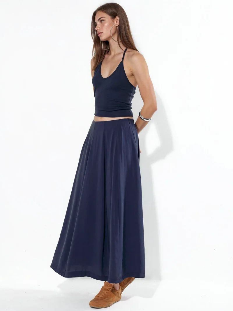 Busem BUSEM High-Waist Maxi A-Line Skirt
