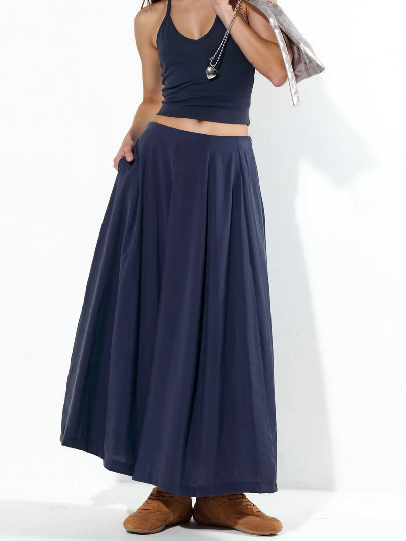 Busem BUSEM High-Waist Maxi A-Line Skirt