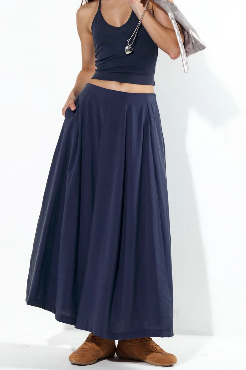 Busem BUSEM High-Waist Maxi A-Line Skirt