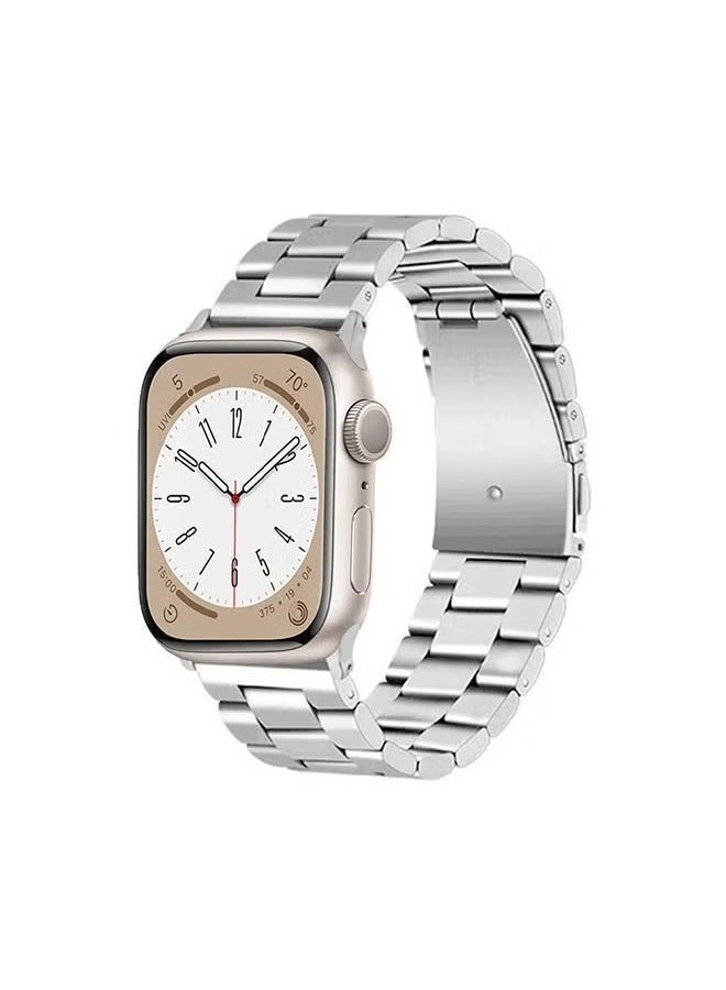 vesus Stainless Steel Band for Apple Watch Band 41mm 40mm 38mm Compatible with iWatch Strap Series 8/7/6/5/4/3/2/1/SE/SE2 Silver