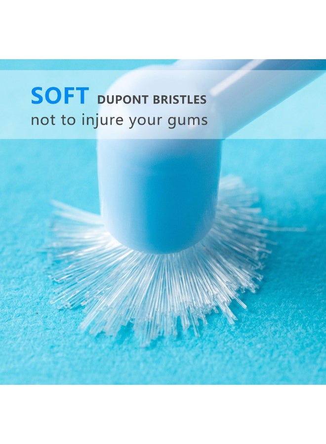 2 Pack Single End Plush Toothbrush, Cone Flat Trimming Teeth Cleaner, Interdental Toothbrush, Plush Gap Toothbrush, Used for Orthodontic Detail Cleaning, Blue - Image 5