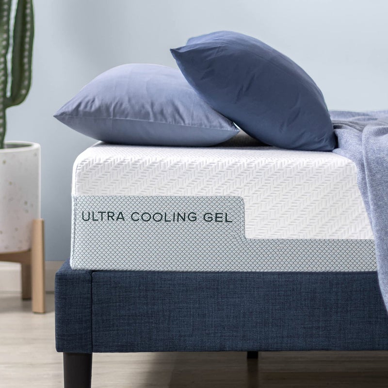 ZINUS 10 Inch Ultra Cooling Gel Memory Foam Mattress Twin CooltoTouch Soft Knit Cover Pressure Relieving CertiPURUS Certified Mattress in A Box AllNew Made in USA