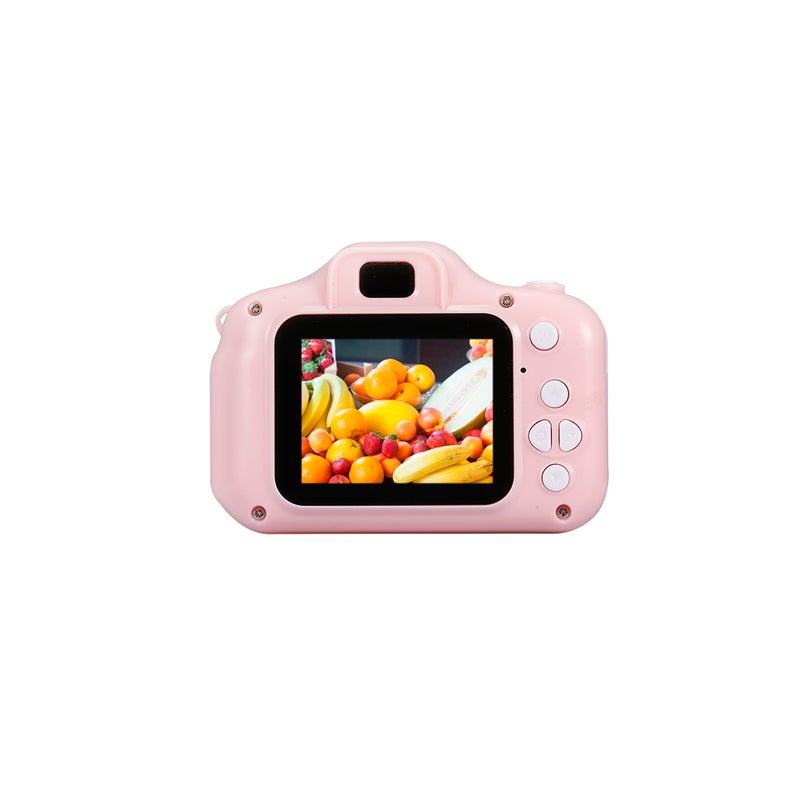 X2 Mini Kids Camera 2 inch HD Color Display Rechargable Mini Camera Video Camera Lovely Camera with 32GB Memory Card Pink - Image 3
