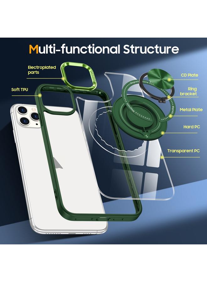 Zaboon Case For iPhone 13 Pro Max Magnetic Rotating Ring Holder Phone Case - Image 5