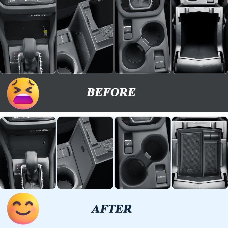 BIBIBO for 2025 2026 Subaru Forester Console Organizer 2025 2026 Subaru Forester Console Armrest Tray+Cup Holder +Wireless Charging Mat +Hidden Storage Box 2025 Forester Accessories - Image 3