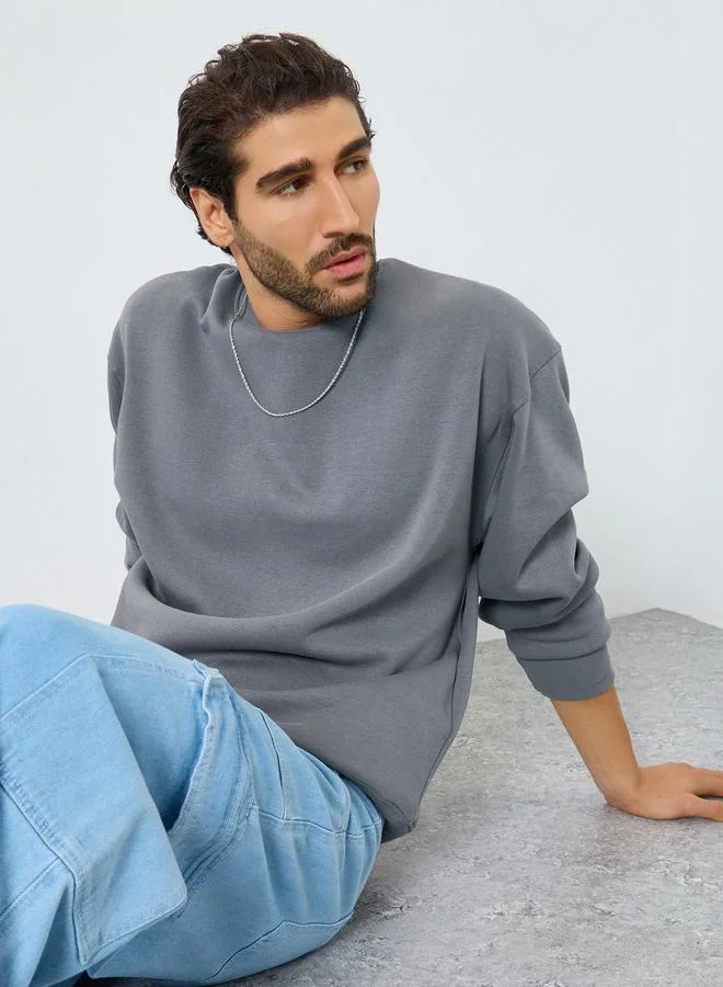 Boxy Fit Fleece Sweatshirt