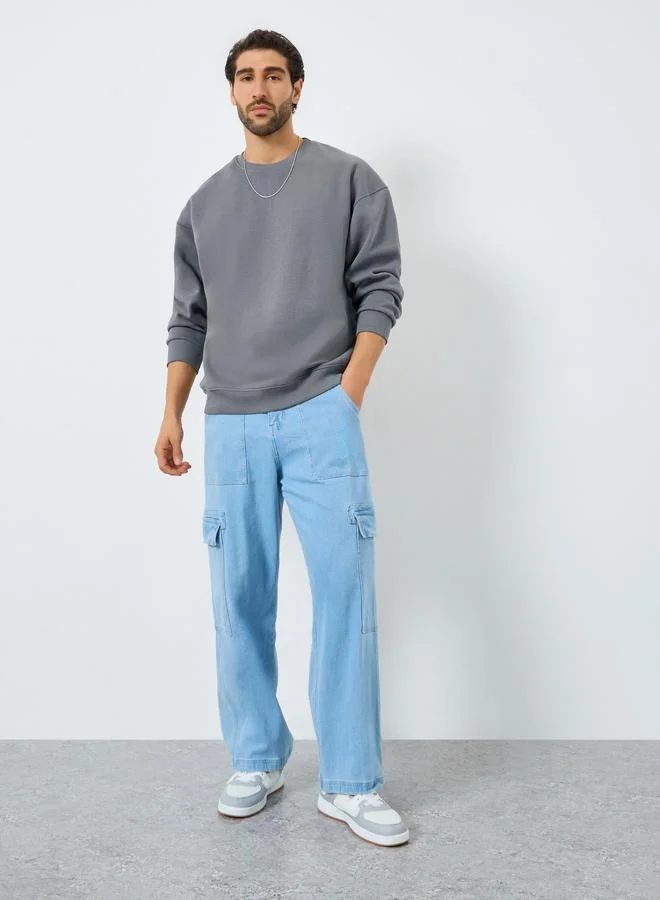 ستايلي سويت شيرت فليس بقصة بوكسي